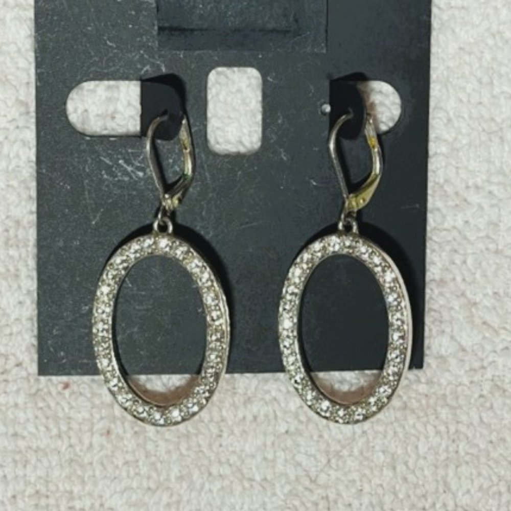 Oval dangle earrings